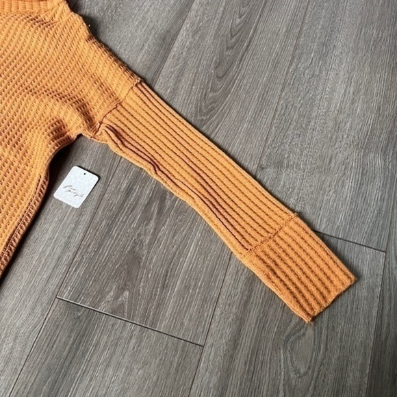 Free People Waffle Knit Surplice Back Top In Canyon Moon Size Extra Small - Picture 2 of 12